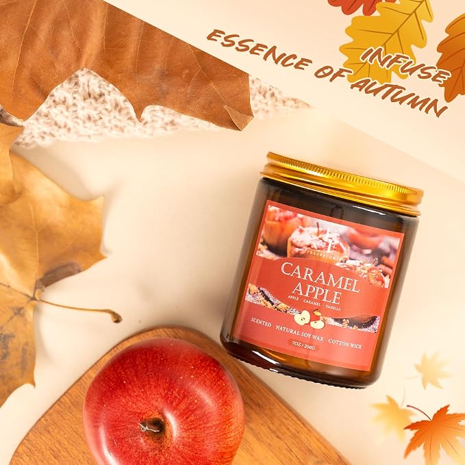 Fall Candles Set, 4 Pack Candles - Image 5
