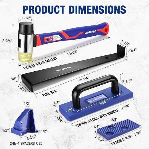 WORKPRO 65 PCS Laminate Flooring Tools - Image 2