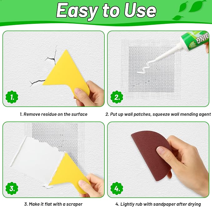 Mckanti 3 Pcs Drywall Repair Kit, Spackle Wall Repair Kit - Image 6