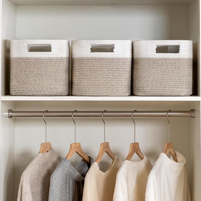 4 Pack Storage Baskets for Organizing, Shelf Baskets - Image 4