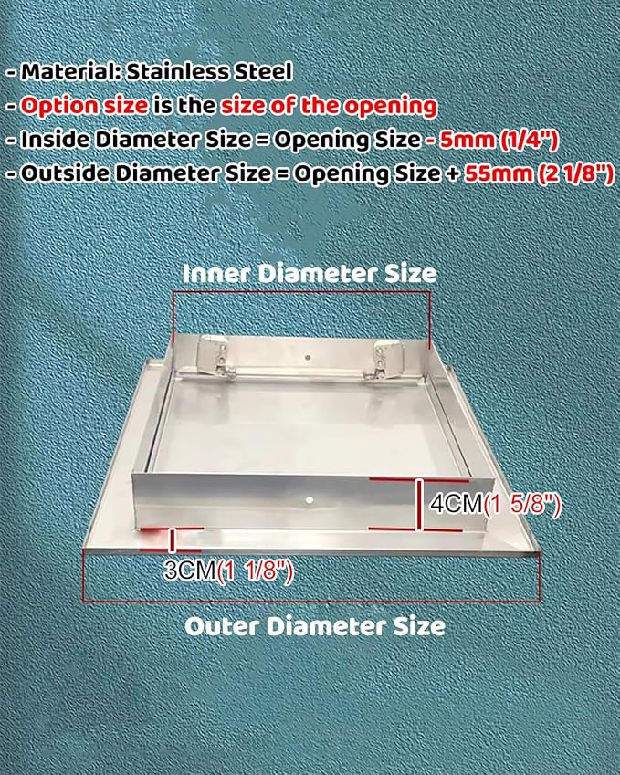 Metal Floor Access Panel for Shower Valves – Durable Plumbing Inspection Hatch - Image 6