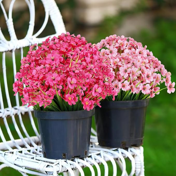 AGIRL Artificial Flowers Outdoor UV Resistant Fake Plant Garden Patio Decor | - Image 6