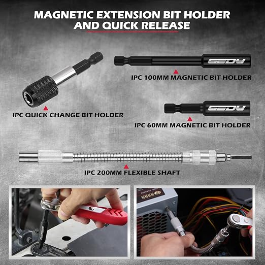232-Piece Ultimate Screwdriver Bit Set, Cr-V Impact Driver Bit Set Includes - Image 5