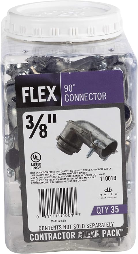 Halex - 3/8" Flex 90DEG Connector - 35/CCP - Image 2
