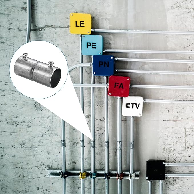 uxcell EMT Coupling, 25mm EMT Set Screw Coupling Conduit Fittings 57mm Length - Image 5