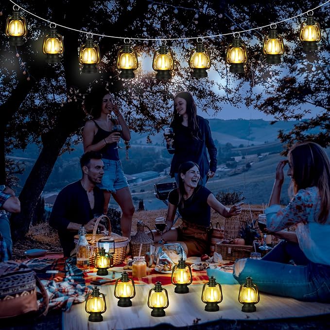 Ferraycle 24 Pcs Mini Lanterns 6 Inch Black Lamp Table Decor | Western Cowboy - Image 6
