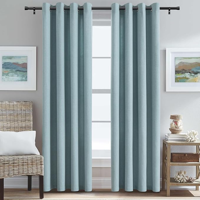 H.VERSAILTEX Room Darkening Farmhouse Curtains 96 inches Long 2 Panel Set by HVERSAILTEX