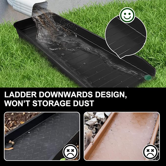 Creative.C 4 Pack Gutter Downspout Extensions, Rain Gutter Downspout Splash - Image 5