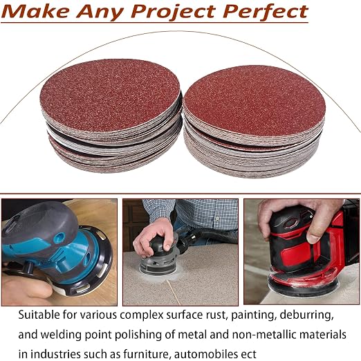 100 PCS 6" PSA Sanding Discs -20 Each of 60, Grit- 6 Inch Self Adhesive - Image 5