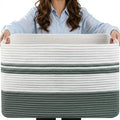 75L Large Blanket Basket, Laundry Hamper by Hobasket