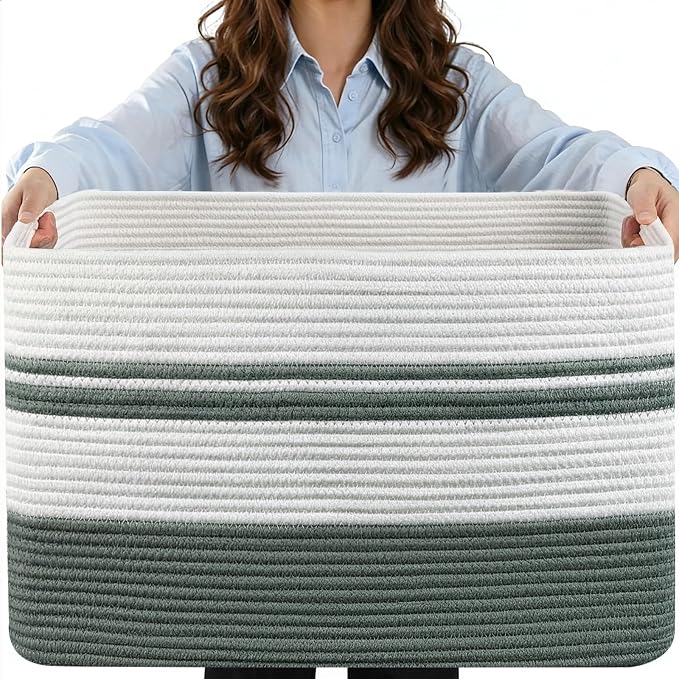 Large Laundry Basket/Hamper, Baby Blanket Basket, by Hobasket