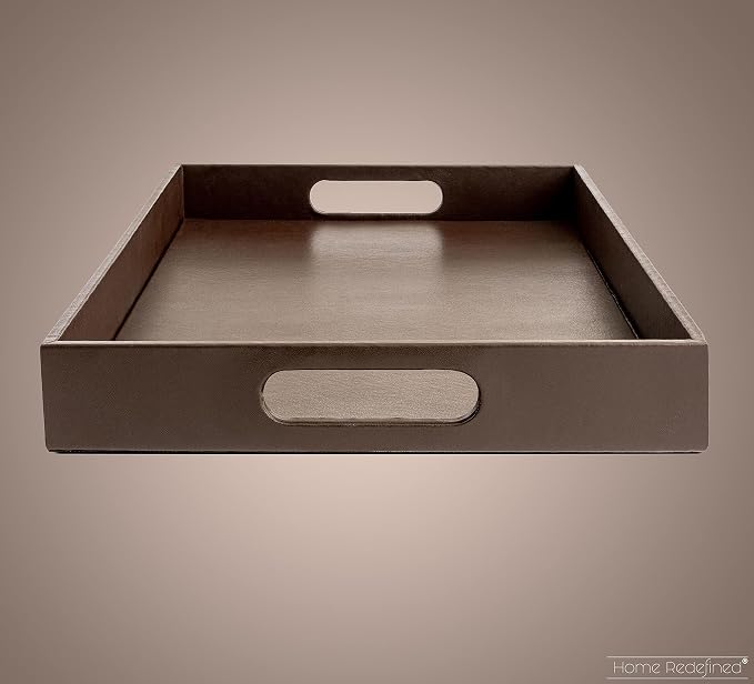 Home Redefined Beautiful Modern Elegant 17.5"x12" Rectangle Classic Brown Faux - Image 4