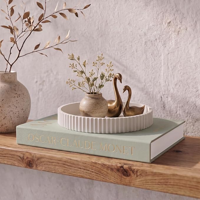 Decorative Concrete Tray & Book Decor Set by ZICOTO