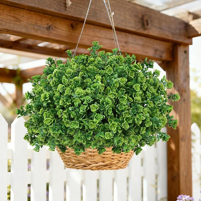 Artificial Fake Outdoor Plants for Spring Summer Decoration, 12 Bundles Fake - Image 8