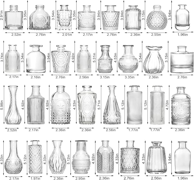 Arme Glass Bud vases in Bulk，Small Glass Flower Vase - Image 3