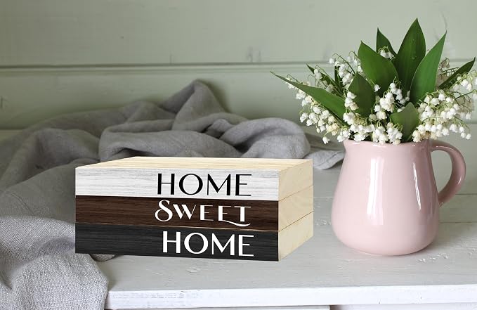 Decorative Books For Home Decor, Wood Book Stack For Table Decor, Home Decor - Image 5