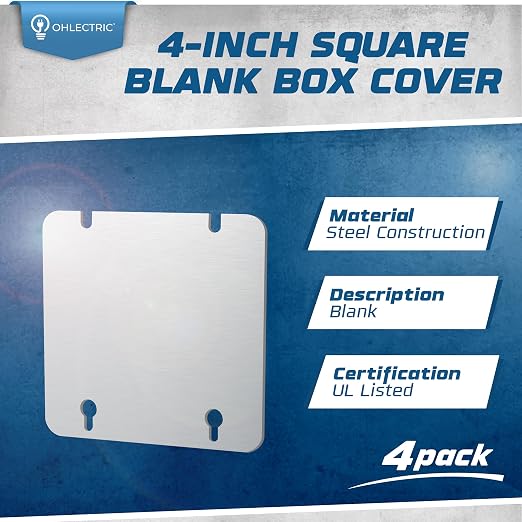4-11/16" Inch Blank Cover for Electrical Boxes - Image 2