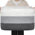 Optish 75L Large Woven Blanket Basket, Storage Basket by Optish