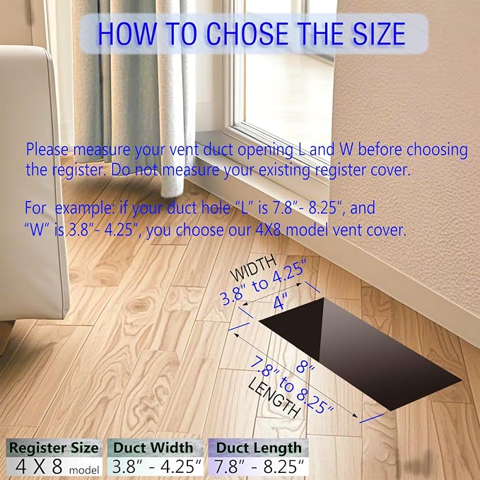 4x8 Vent Covers for Home Floor, Floor Vent Cover, Air Vents, All Steel Heavy - Image 7