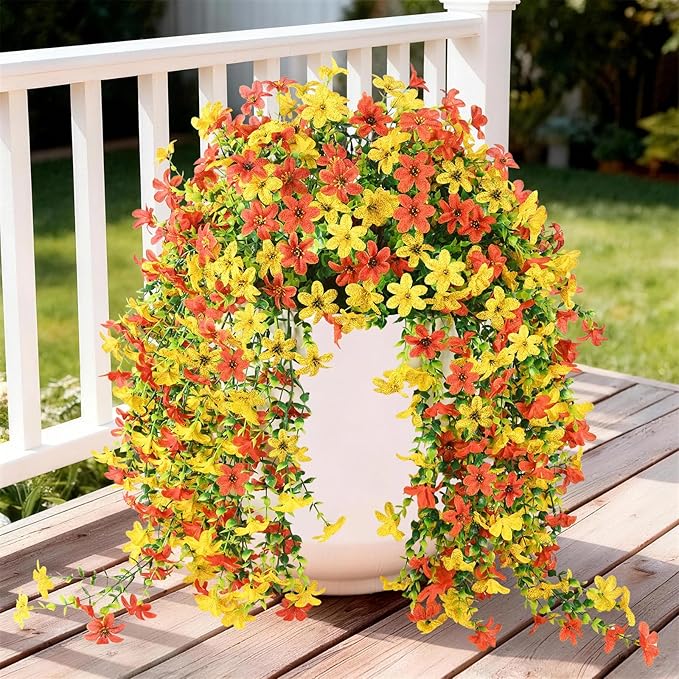 INQCMY Artificial Fake Hanging Flowers Plants by INQCMYPlantRack