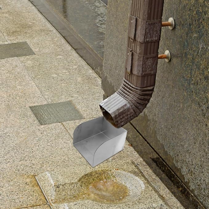 Toyvian Stainless Steel Downspout Water Control Rainwater Drain Extension | - Image 9