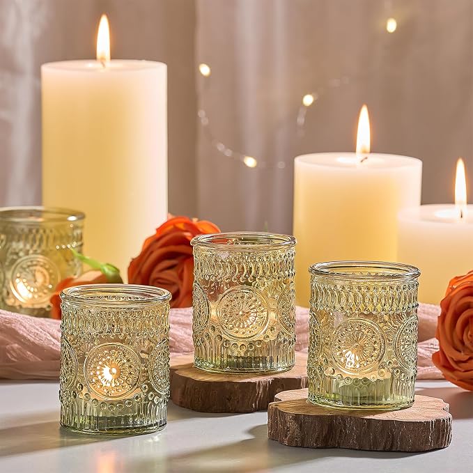 30 Pack Clear Glass Votive Candle Holders, Vintage Candle Holder Bulk, Tealight - Image 2
