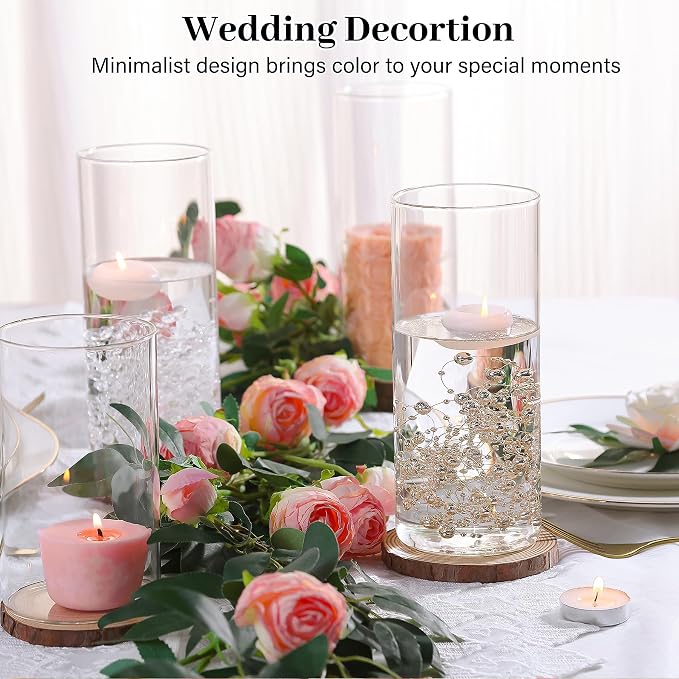 UPBUD 8 Inch Glass Cylinder Vases - Image 2