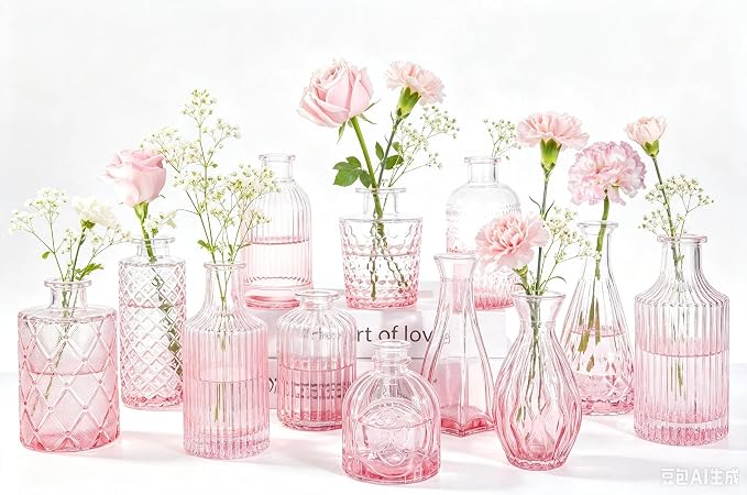 Mini Bud Vases Centerpieces for Tables, Small Flower Vases Suitable for by Unknown