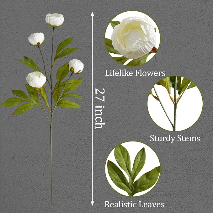 6Pcs Viral Peony Artificial Flowers - Image 5