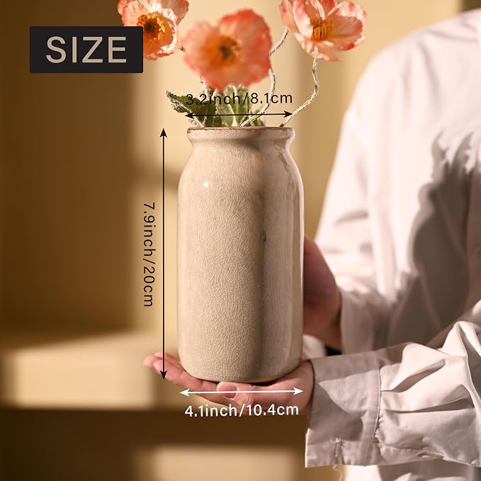 VICTOR & TERESA Rustic Green Vase - Image 4