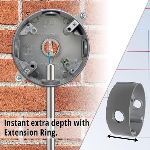 Round Electrical Box Extenders, 18.3 cu in - Image 4