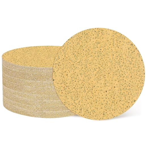 HARFINGTON 50 Pcs 2 Inch Sanding Discs 40 Grit Yellow Aluminum Oxide | Hook and by HARFINGTON