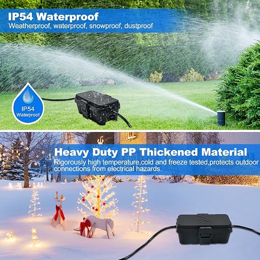 Hrensaw 3PCS Small Weatherproof Electrical Connection Box, Outdoor Electrical - Image 4
