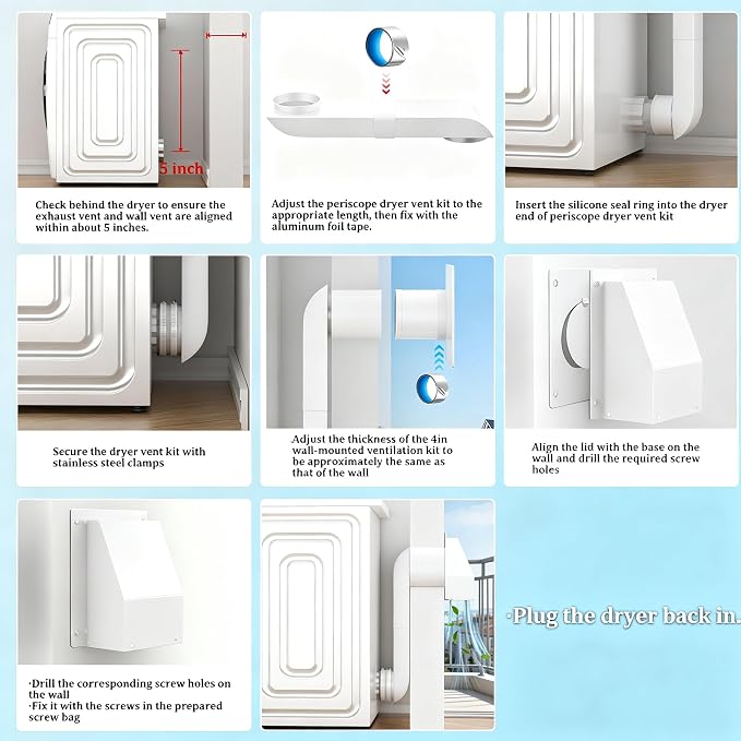 4 Inch Dryer Vent Cover Kit - Image 7
