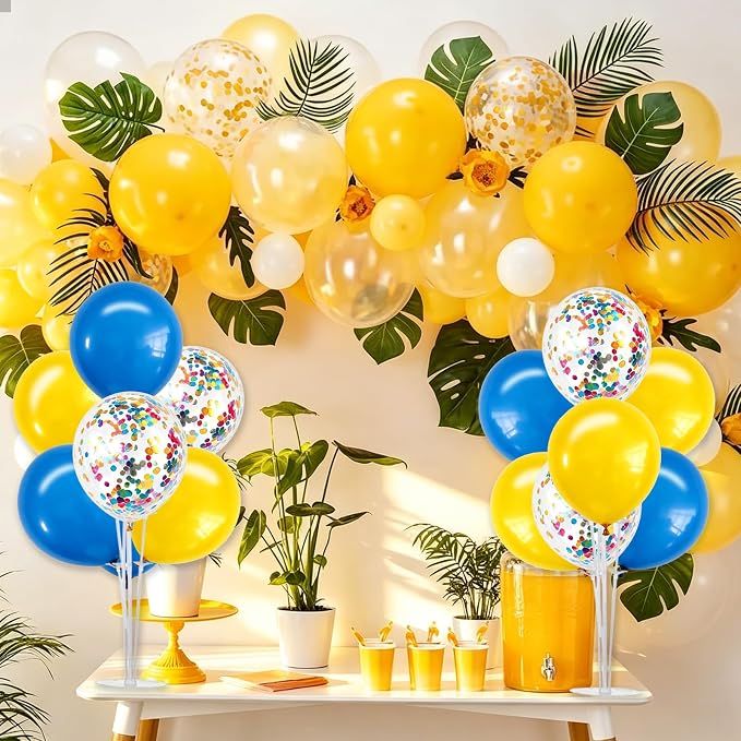 TONIFUL 4 Set Yellow Blue Balloon Stand Balloon Centerpieces - Image 6