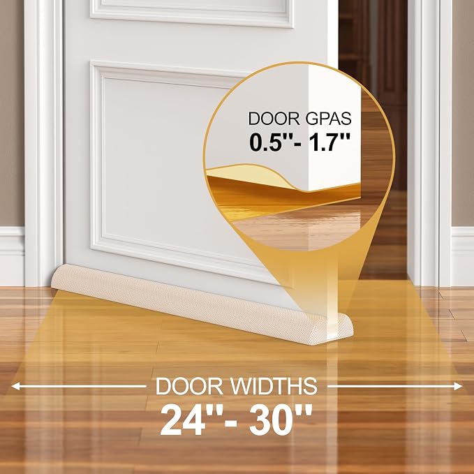HADOR 30 Inch Door Draft Stopper, Fits 24-30" Doors, 0.5-1.7" Gaps, Blocks - Image 5