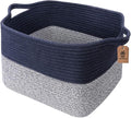Goodpick Woven Storage Basket for Shelves, Cotton Rope Baskets for Books by Goodpick