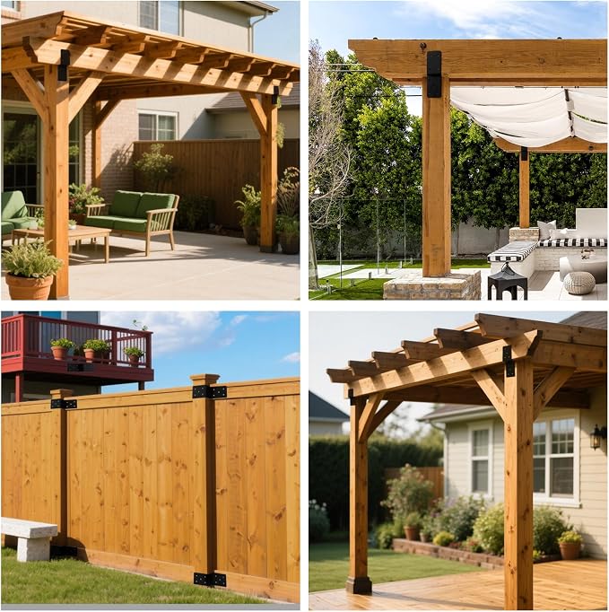 4 Pcs 3"x5" Z Shape Heavy Duty Steel Brackets, 11 Gauge, Timber Connector - Image 7