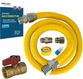 1" OD x 72" x 3/4"MIP x 3/4"FIP Flexible Gas Connector Kit by PROCURU