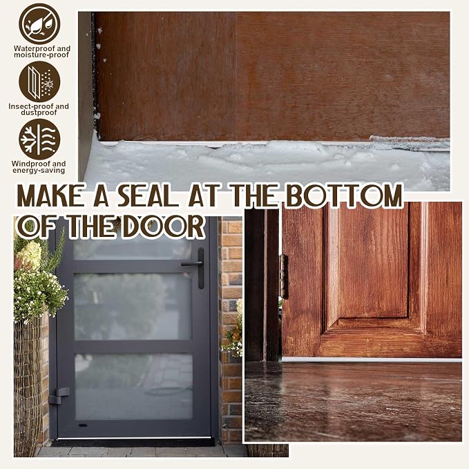 Pushglossy 2 Pcs Kerf Style Door Bottom Seal - Image 5