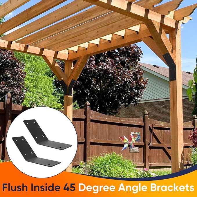 4 Pcs 5"x5"x3" 45 Degree Angle Brackets - Image 6