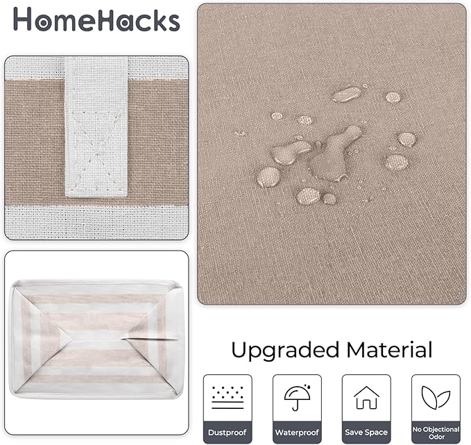 HomeHacks 2 Pack Large Laundry Baskets, Laundry Hampers Bags | Waterproof - Image 5