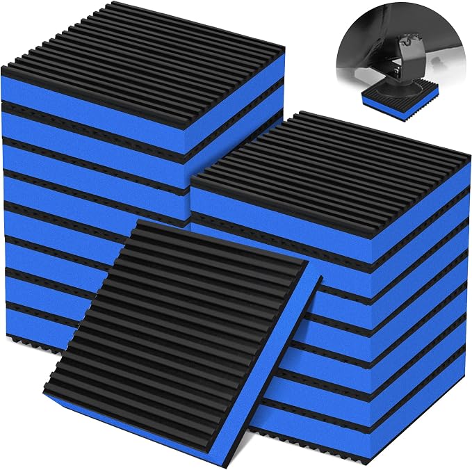 16 Pack Anti Vibration Pads for Washing Machine 4"x4"x7/8", Sound Isolation by phepetroll
