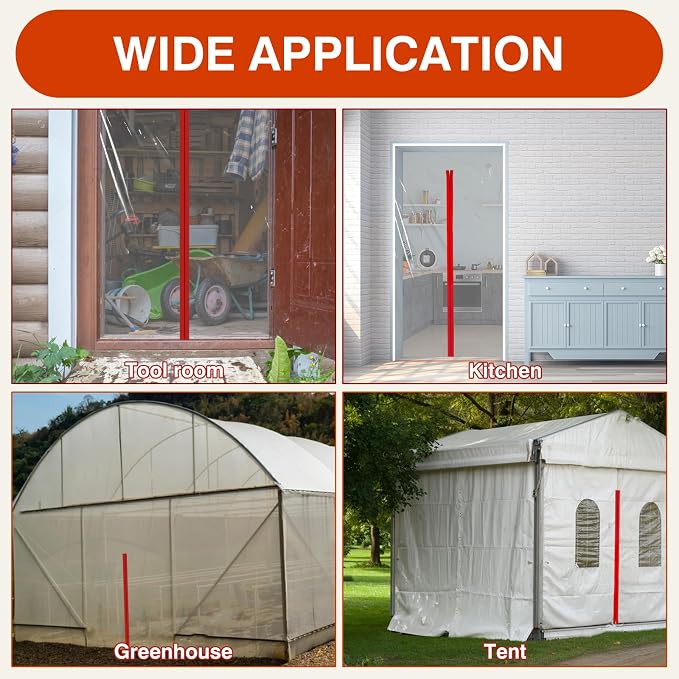 YUQILIN Heavy Duty Zipper Door for Dust Barriers, Heavy-Duty Dust-Proof - Image 7
