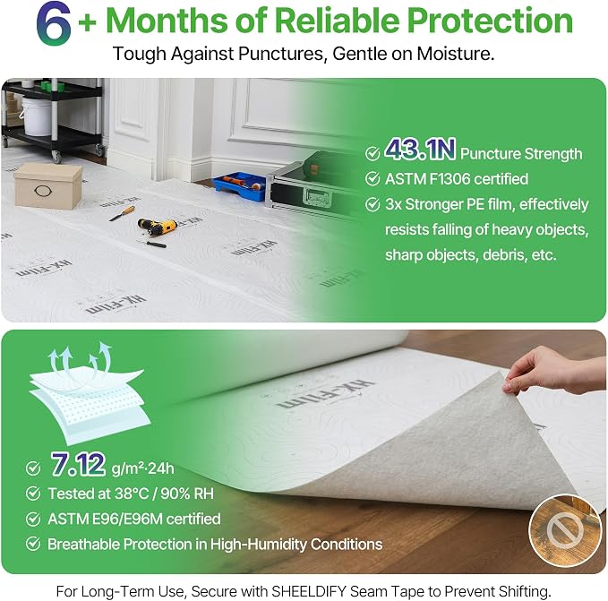 39" x50' Heavy-Duty Floor Protection | Construction Grade Carpet Protector | - Image 3