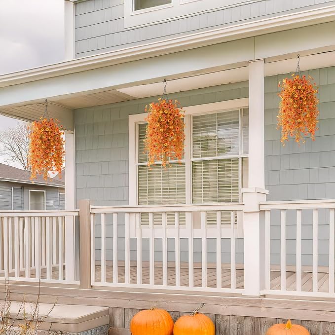 Artificial Fall Flowers for Decoration Fake Hanging Flowers Outdoors Decor | - Image 7