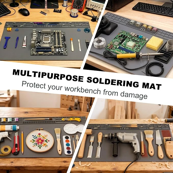 Extra Large Soldering Mat, 32.3’’x16.6’’ Large Silicone Solder Mat, 932℉ Heat - Image 6