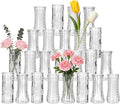 24 Pack Mini Glass Bud Vases, Small Clear Flower Vases Bulk | by Mapoxy