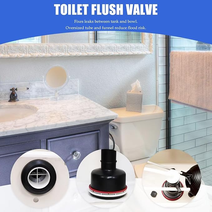 Toilet Flush Valve Kit Replace Compatible - Image 6