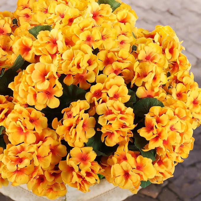 Hananona 6 Pcs Artificial Geranium Flowers - Image 5